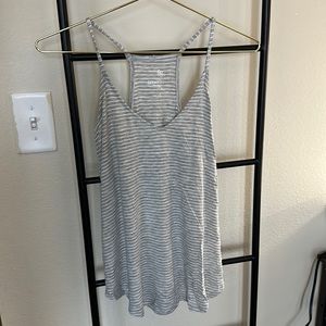 Grey and white stripped tank top